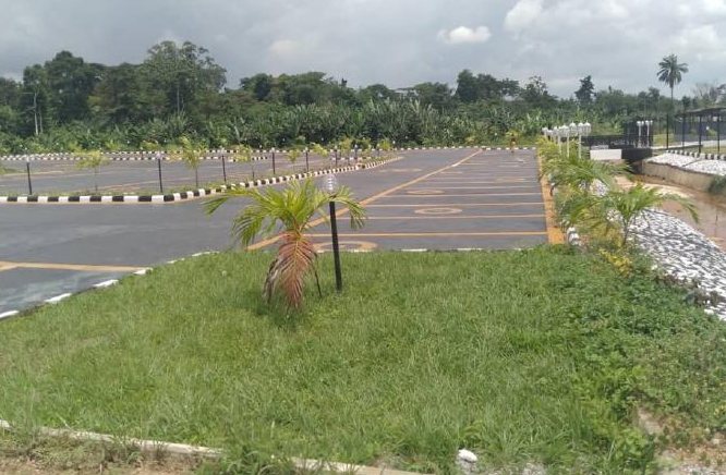 Car park and landscaping